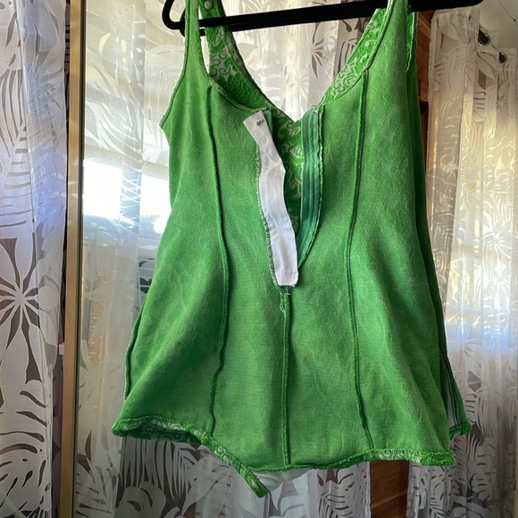 Vintage green swim romper / bodysuit M/L - Picture 9 of 10
